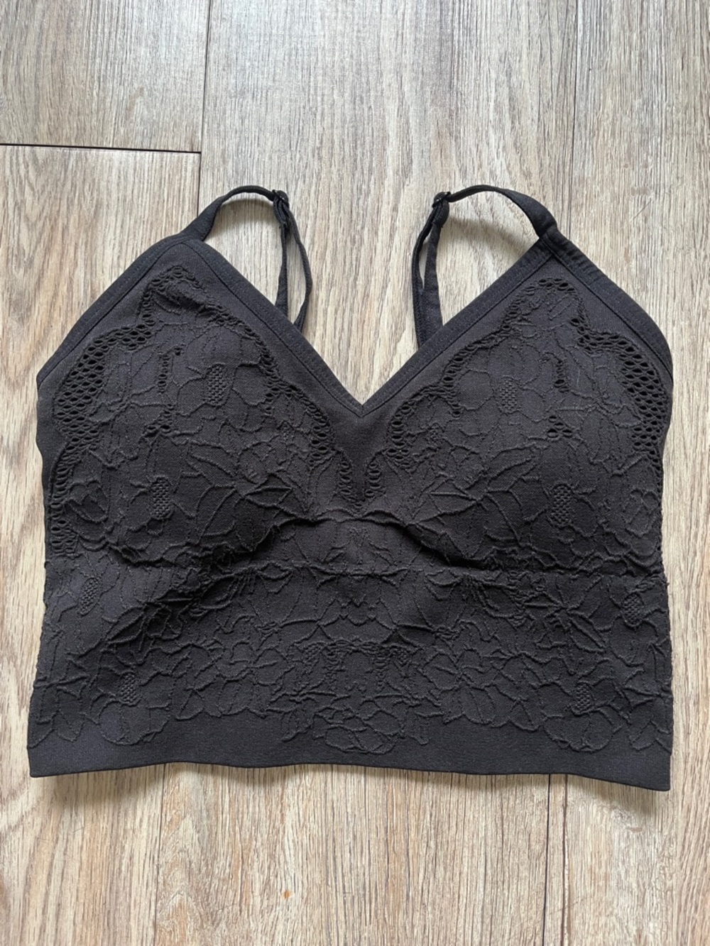 Wireless Lace Bralette - Black